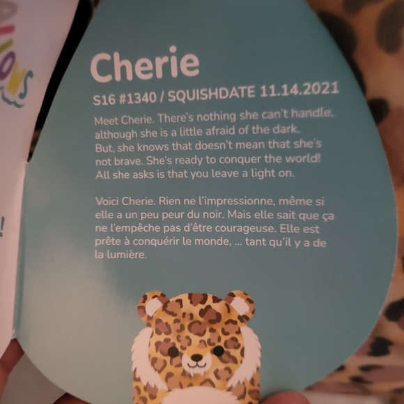 Squishmallows Cherie The Saber Tooth Tiger. LOT OF 2 16" & 8". Brand New W/ Tags - Picture 5 of 7